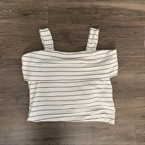 Motherhood Maternity Stripped Off Shoulder Top